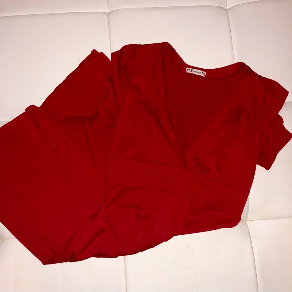 Red casual dress